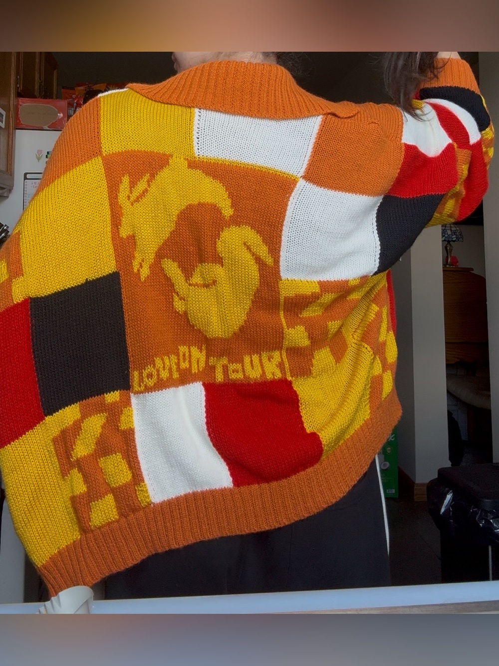 Harry Styles Colorblock Knit Sweater - Orange, Yellow, Red Love on Tour